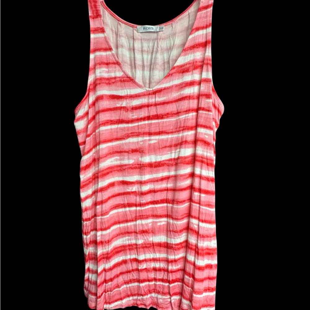 5/$20–Ricki's Red and White Striped Tank Top